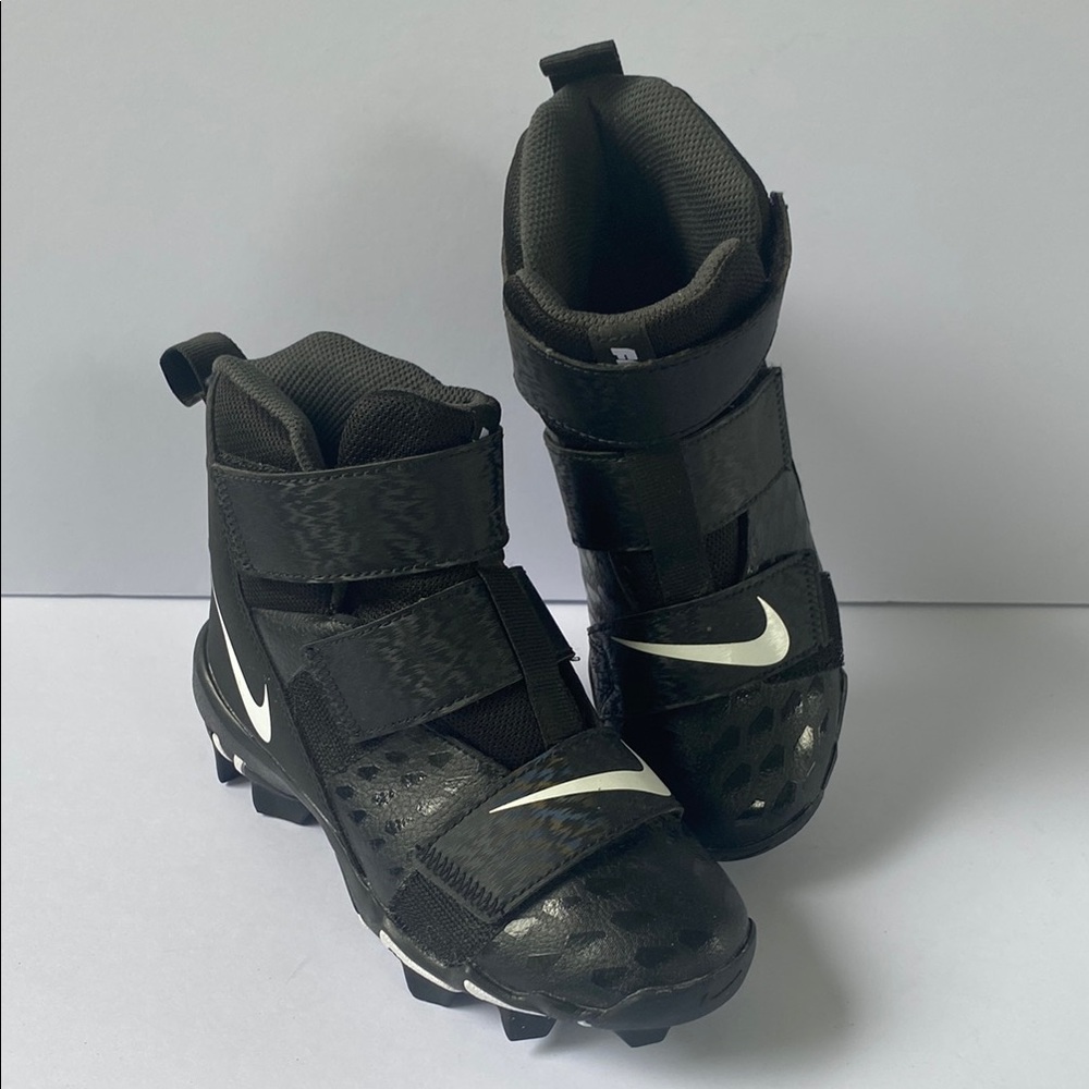 Nike Black and White High-Top Sneakers with Velcro Straps